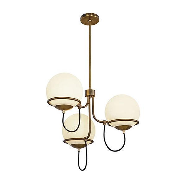 【Alora】アメリカ・Alba デザイン照明 ペンダントライト3灯  ゴールド（Φ581×H458mm）