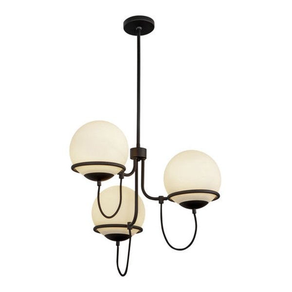 【Alora】アメリカ・Alba デザイン照明 ペンダントライト3灯 ブラック（Φ581×H458mm）