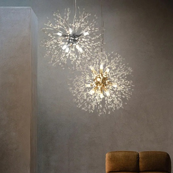 モダン照明 スプートニク ペンダントライト ゴールド／クローム（D450～D800mm）