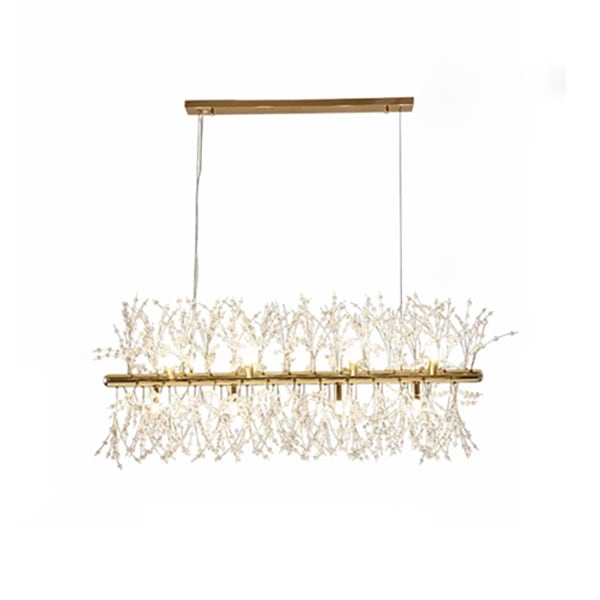 モダン照明 ペンダントライト（スクエア）ゴールド／クローム（W720