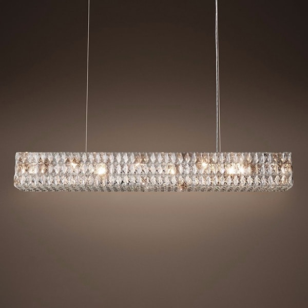 モダン照明 LEDクリスタル ペンダントライト スクエア（W600／800