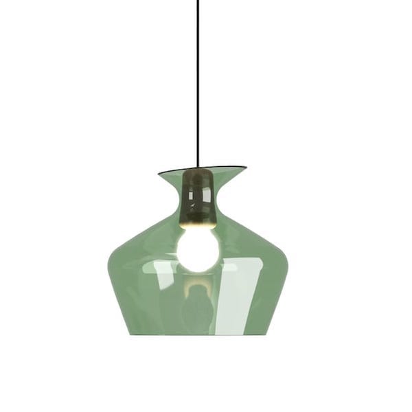 【Fabbian】イタリア デザイン照明 ペンダントライト 「MALVASIA」グリーン／アンバー／スモーク（W270×H215mm）