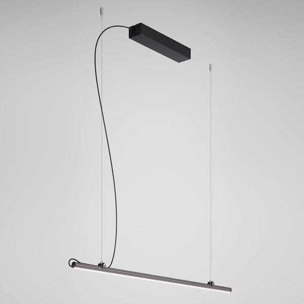 【Fabbian】イタリア デザイン照明 ペンダントライト 「FREELINE」ブラック／ブロンズ（W1000×H23mmmm）