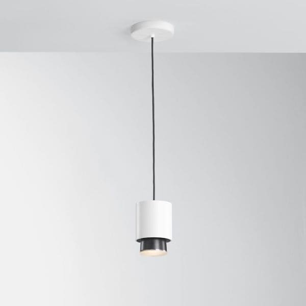 【Fabbian】イタリア デザイン照明 ペンダントライト 「CLAQUE」ホワイト（W100×H135mm）