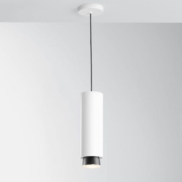 【Fabbian】イタリア デザイン照明 ペンダントライト 「CLAQUE」ホワイト（W100×H235mm）