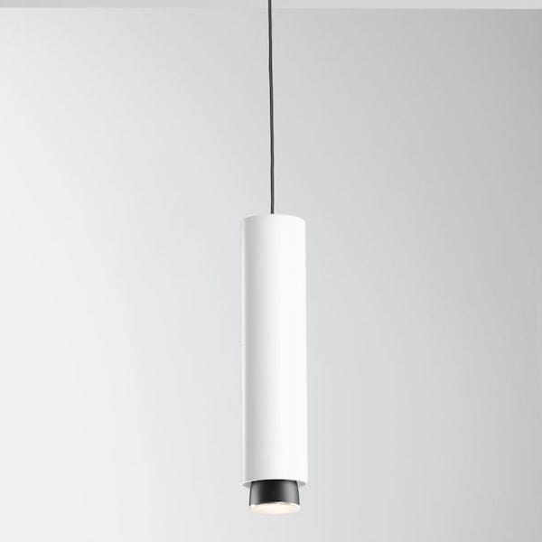 【Fabbian】イタリア デザイン照明 ペンダントライト 「CLAQUE」ホワイト（W100×H335mm）