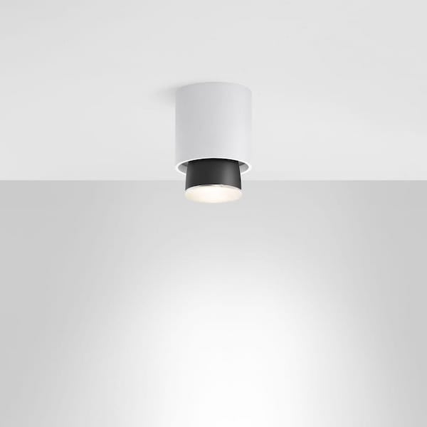 【Fabbian】イタリア デザイン照明 シーリングライト 「CLAQUE」ホワイト（W100×H135mm）