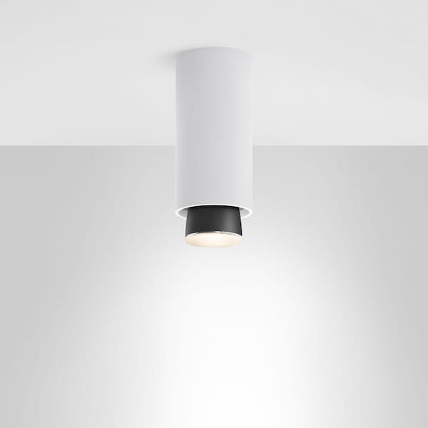 【Fabbian】イタリア デザイン照明 シーリングライト 「CLAQUE」ホワイト（W100×H235mm）