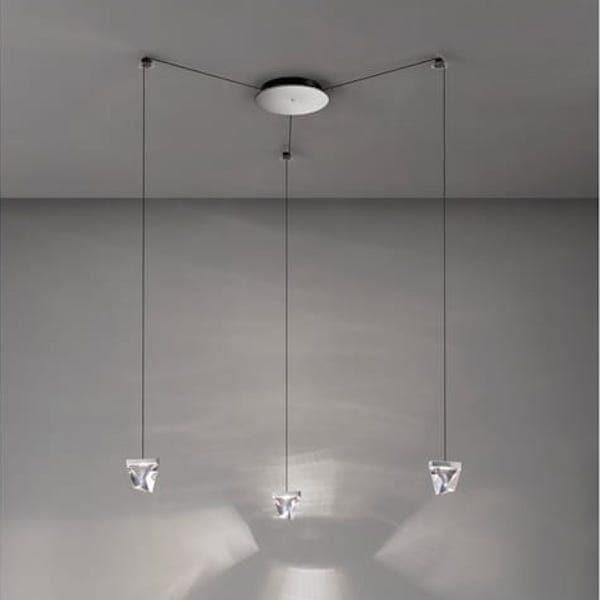 【Fabbian】イタリア デザイン照明 ペンダントライト 3「TRIPLA」ポリッシュアルミニウム／アンスラサイト／ブロンズ