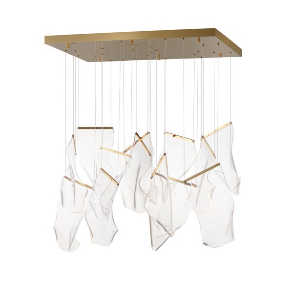 【ET2】アメリカ・シーリングペンダントライト「RINKLE」ゴールド（W900mm）