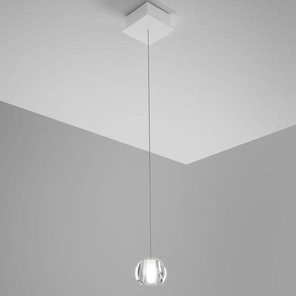 【Fabbian】イタリア デザイン照明 ペンダントライト「MULTISPOT BELUGA」1 クリア（W92×H70mm）