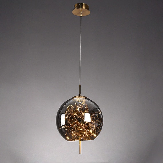 リーズナブル】モダン照明 LEDペンダントライト Amber／Smoke-Gray