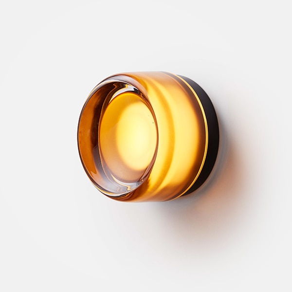 【RBW】アメリカ　デザインウォールライト「Dimple Sconce」アンバー（φ135×H82mm）