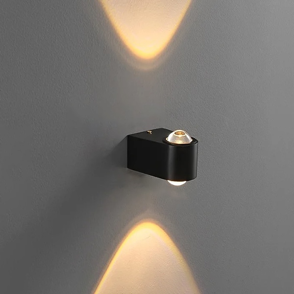 【法人様・店舗様限定】デザイン照明 モダン LEDウォールライト 2灯（W68×H82×D95mm）