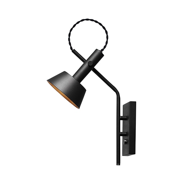 ハバナウォールランプ「Havana-wall lamp」ブラック／ブラス （Φ130mm）【業販対象外】