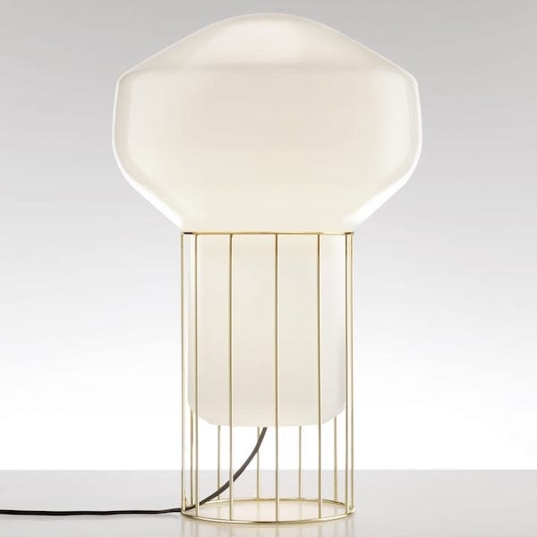 【Fabbian】イタリア デザイン照明 テーブルライト「AEROSTAT」1灯 ブラス／ブラック（W330×H530mm）