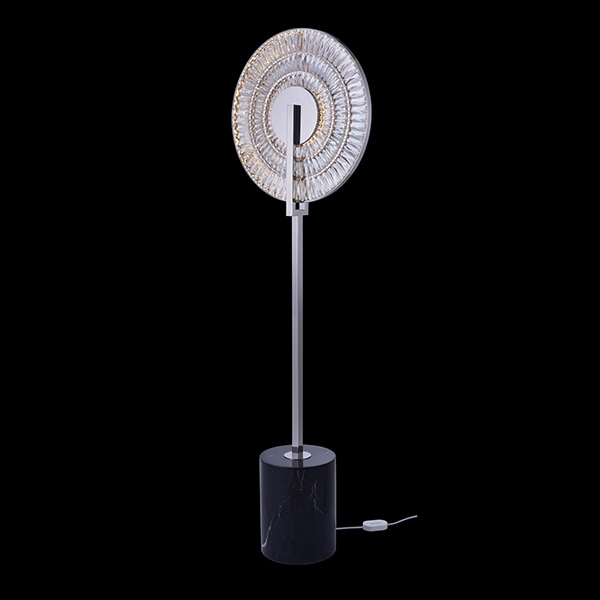 【ALLEGRI】アメリカ　LEDフロアランプ「Cerichio」シルバー／ブラック（Φ610mm）