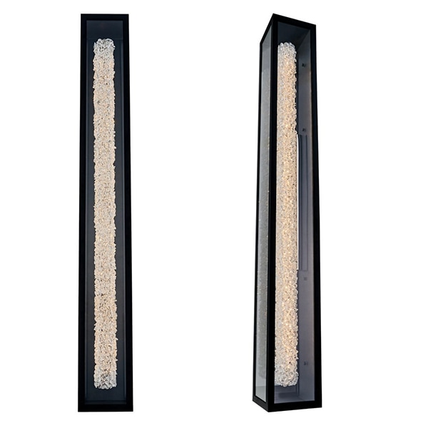 【ALLEGRI】アメリカ・クリスタルウォールライト「Lina Esterno」マットブラック（W165×H1295×D165mm）