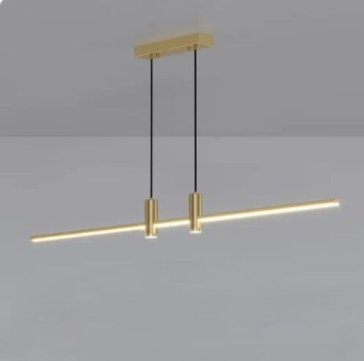 モダン照明 北欧スタイル LEDペンダントライト ゴールド（W1200mm