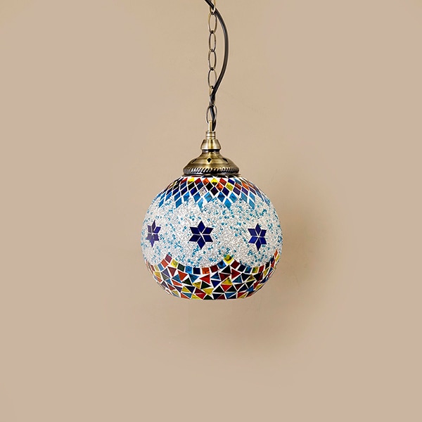 キラキラ 天井照明【LED電球付属】ジョルダン モザイクペンダントランプ ジョルダン モザイクペンダントランプ(S) 1灯（φ200×H1040mm） | EL JEWEL