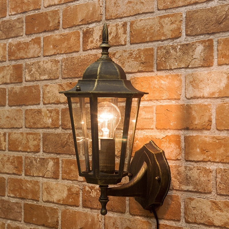 アヴェニュー ウォールランプ 1灯「Hexagon」ブロンズ（W170×D200×H350mm）室内用