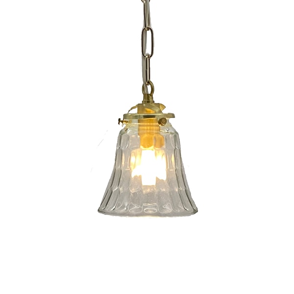 【LAMPS】ガラスシェード ペンダントランプ 1灯（φ125×H655mm）