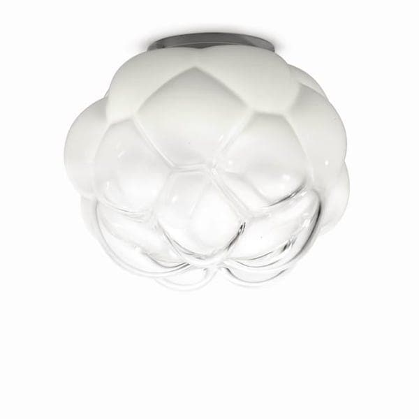 【Fabbian】イタリア デザイン照明 シーリングライト「CLOUDY」ホワイト 集積LED（W400×H310mm）