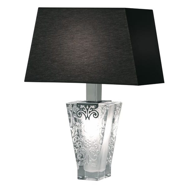 【Fabbian】イタリア デザイン照明 テーブルライト「VICKY」1灯 ホワイト／ブラック（W250×D150×H342mm）