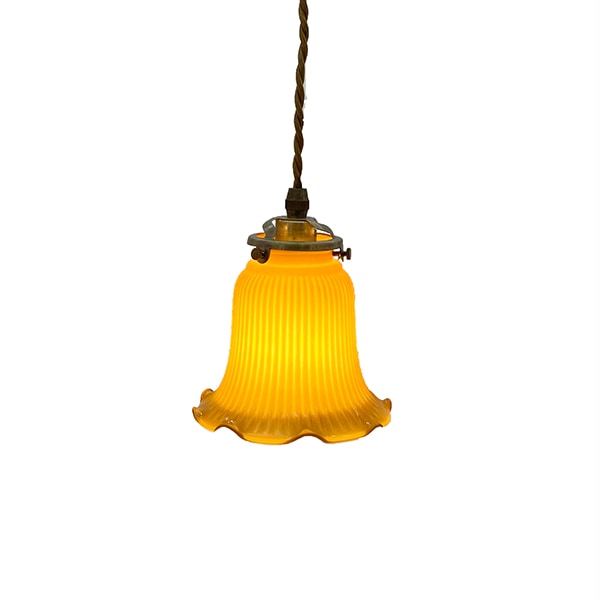 【LAMPS】ガラスシェード ペンダントランプ 1灯（W150×H670mm）