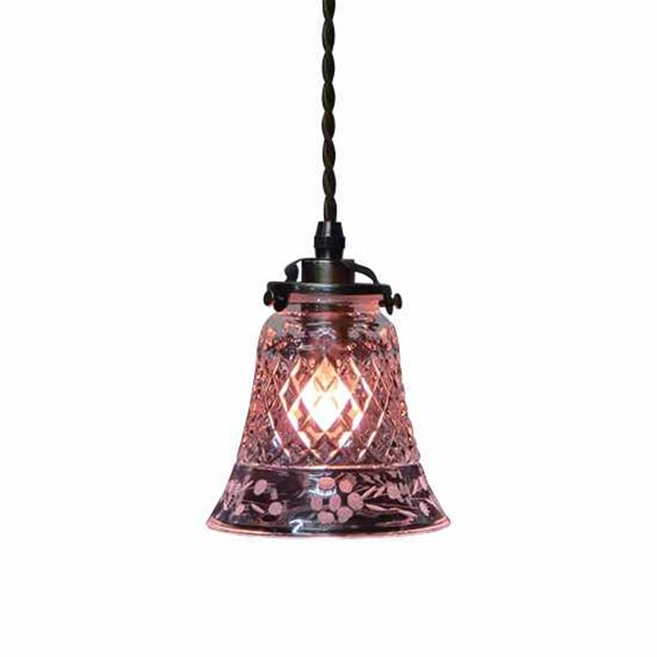 【LAMPS】ガラスシェード ペンダントランプ 1灯（W125×H665mm）