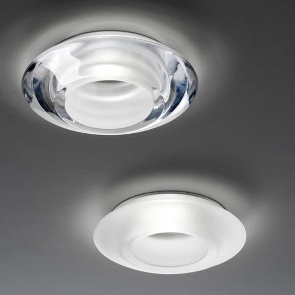 【Fabbian】イタリア デザイン照明 ダウンライト「JNAT」クリア／ホワイト 集積LED（W125mm）