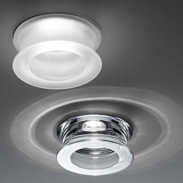 【Fabbian】イタリア デザイン照明 ダウンライト「ELI」クリア／ホワイト 集積LED（W112mm）