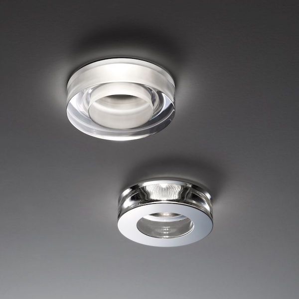 【Fabbian】イタリア デザイン照明 ダウンライト「LEI」クリア／ホワイト 集積LED（W115mm）