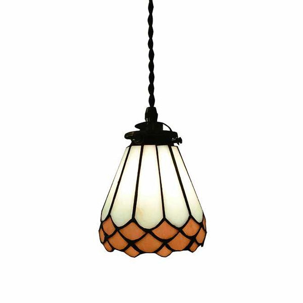 <b>【LAMPS】</b>ガラスシェード ペンダントライト 1灯 オレンジ（Φ125×H665mm）