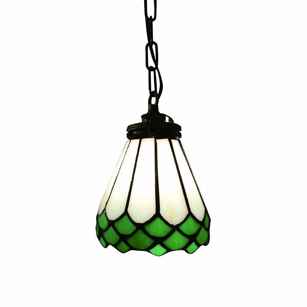 【入荷未定】<b>【LAMPS】</b>ガラスシェード ペンダントライト 1灯 グリーン（Φ125×H665mm）