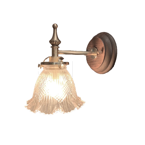 <b>【LAMPS】</B>ガラスシェード ウォールランプ 1灯（W135×D205×H170mm）