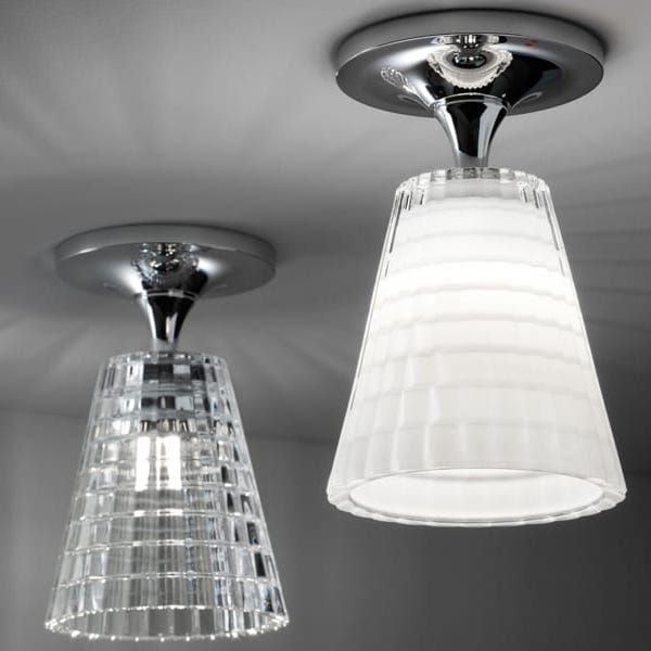 Fabbian】イタリア デザイン照明 シーリングライト「FLOW」1灯 クリア