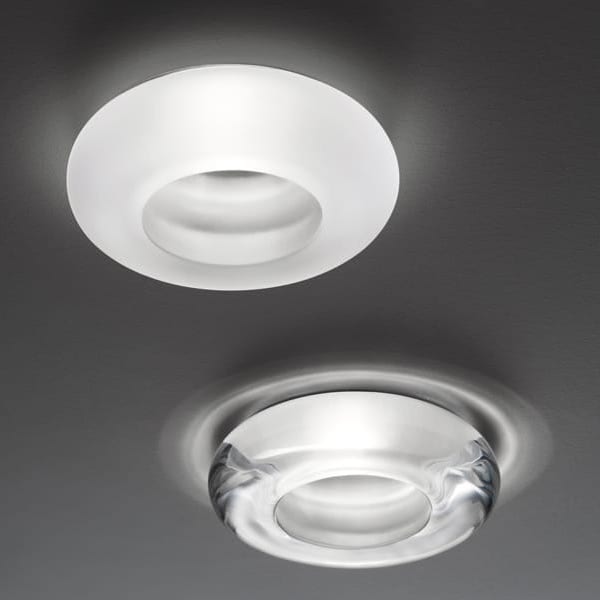 【Fabbian】イタリア デザイン照明 ダウンライト「TONDO」クリア／ホワイト 集積LED（Φ130mm）