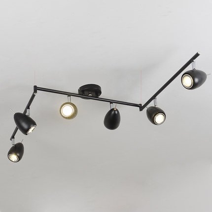 LEDシーリングライト ブラック/ホワイト 4/6灯 (D800mm～D1800mm×H180mm)