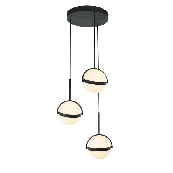 【Alora】アメリカ  デザイン照明 ペンダントライト 「Globo」 マットブラック（L413×H328mm）