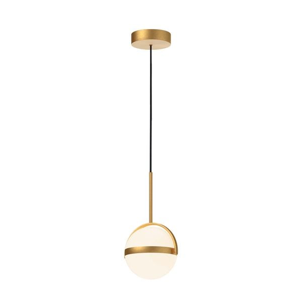 【Alora】アメリカ  デザイン照明 ペンダントライト 「Globo」 ゴールド（W185×H328mm）