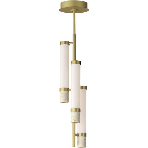 【ET2】アメリカ・ペンダントライト「Travertine」ゴールド（W197×D197×H756mm）