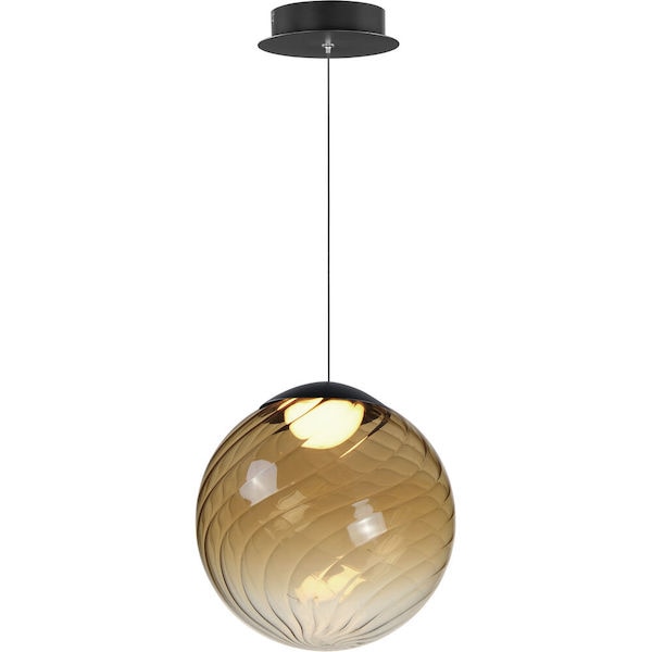 【ET2】アメリカ・ペンダントシーリングライト「Planetary」 ブラック／アンバー（W248×D248×H267mm）