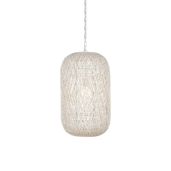 【CURREY】アメリカ・デザインペンダントライト「Cocoon」1灯 ホワイト (W394×H686-2706mm)