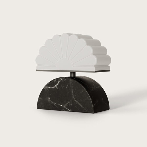 【aromas】 スペイン・インテリア照明「Gina」テーブルライト 1灯 ブラック／ゴールド (W200×D100×H335mm)