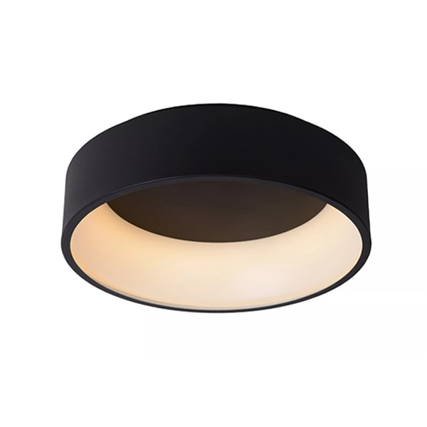 【LUCIDE】ベルギー リング型シーリングライト「TALOWE」Black（φ600×H130mm）