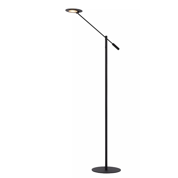 【LUCIDE】ベルギー フロアリーディングライト「ANSELMO」Black（φ250×H1400mm）