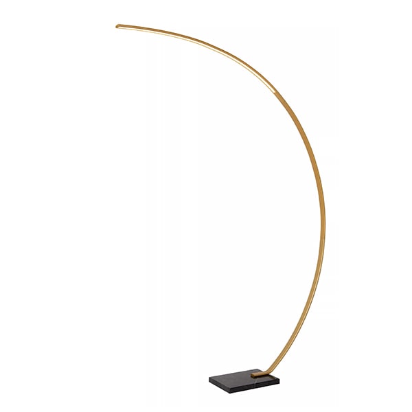 【LUCIDE】ベルギー アークフロアライト「CURVE」Gold（L1404×H1920×D220mm）