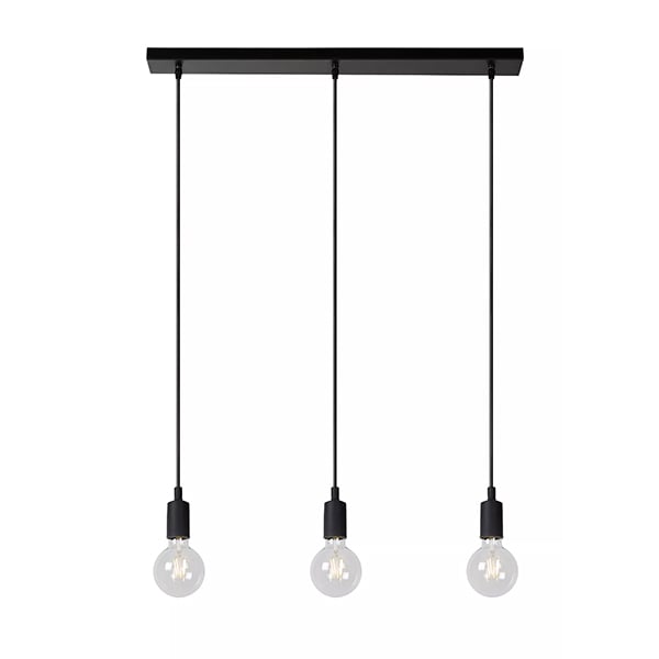 【LUCIDE】ベルギー シーリングペンダントライト「FIX」Black 3灯（φ43×H100mm）