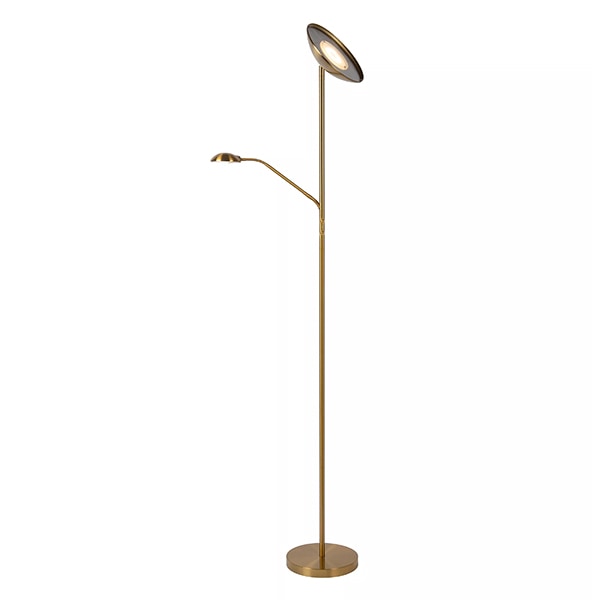【LUCIDE】ベルギー デザイン照明 フロアライト「ZENITH」Gold 2灯（W532×H1800mm）